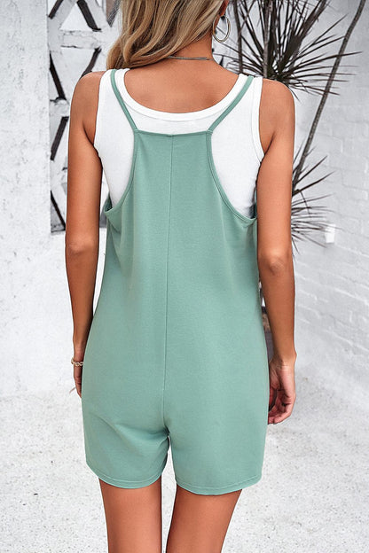 Spaghetti Strap Romper with Pockets CaRaUaNa Fashion