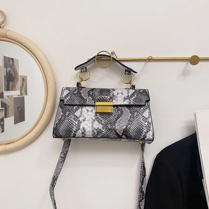PU Leather Snakeskin Print Crossbody Bag Carauana Store