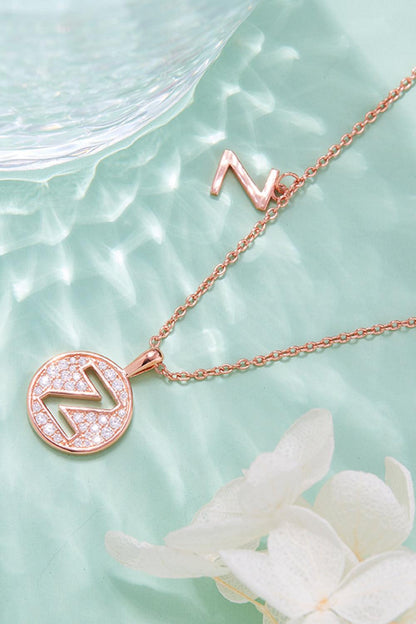 Moissanite U to Z Pendant Necklace Carauana Store