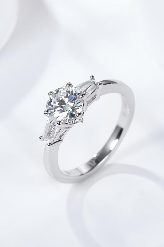 Loyal Love 1 Carat Moissanite Platinum-Plated Ring Carauana Store