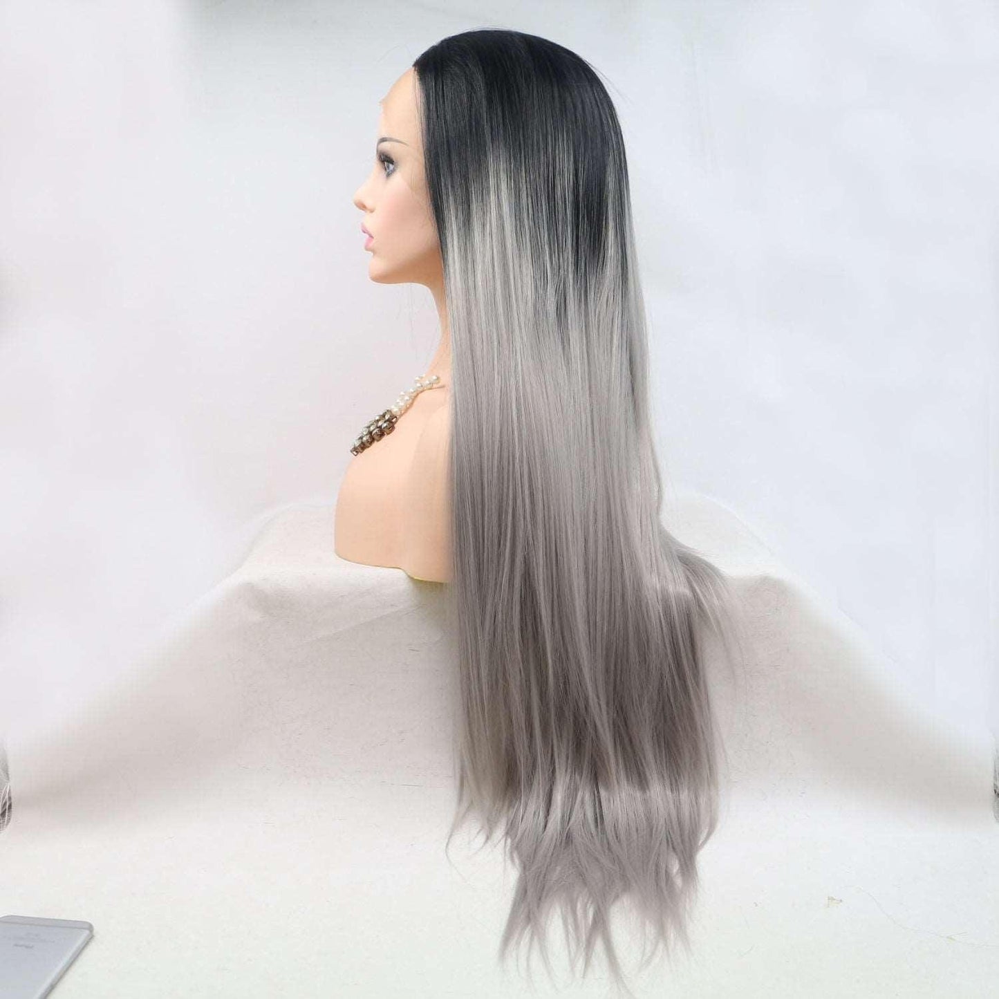13*3" Lace Front Wigs Synthetic Long Straight 24" 130% Density Carauana Store
