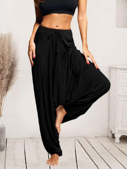 Tied Mid Waist Long Harem Pants Carauana Store
