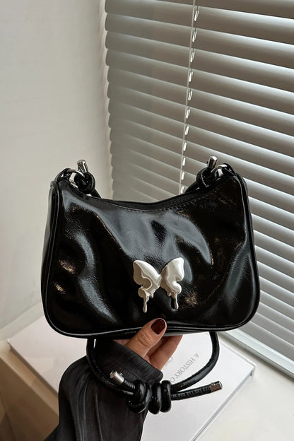 Butterfly PU Leather Knotted Strap Shoulder Bag Carauana Store