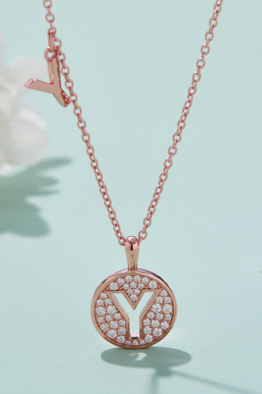 Moissanite U to Z Pendant Necklace Carauana Store