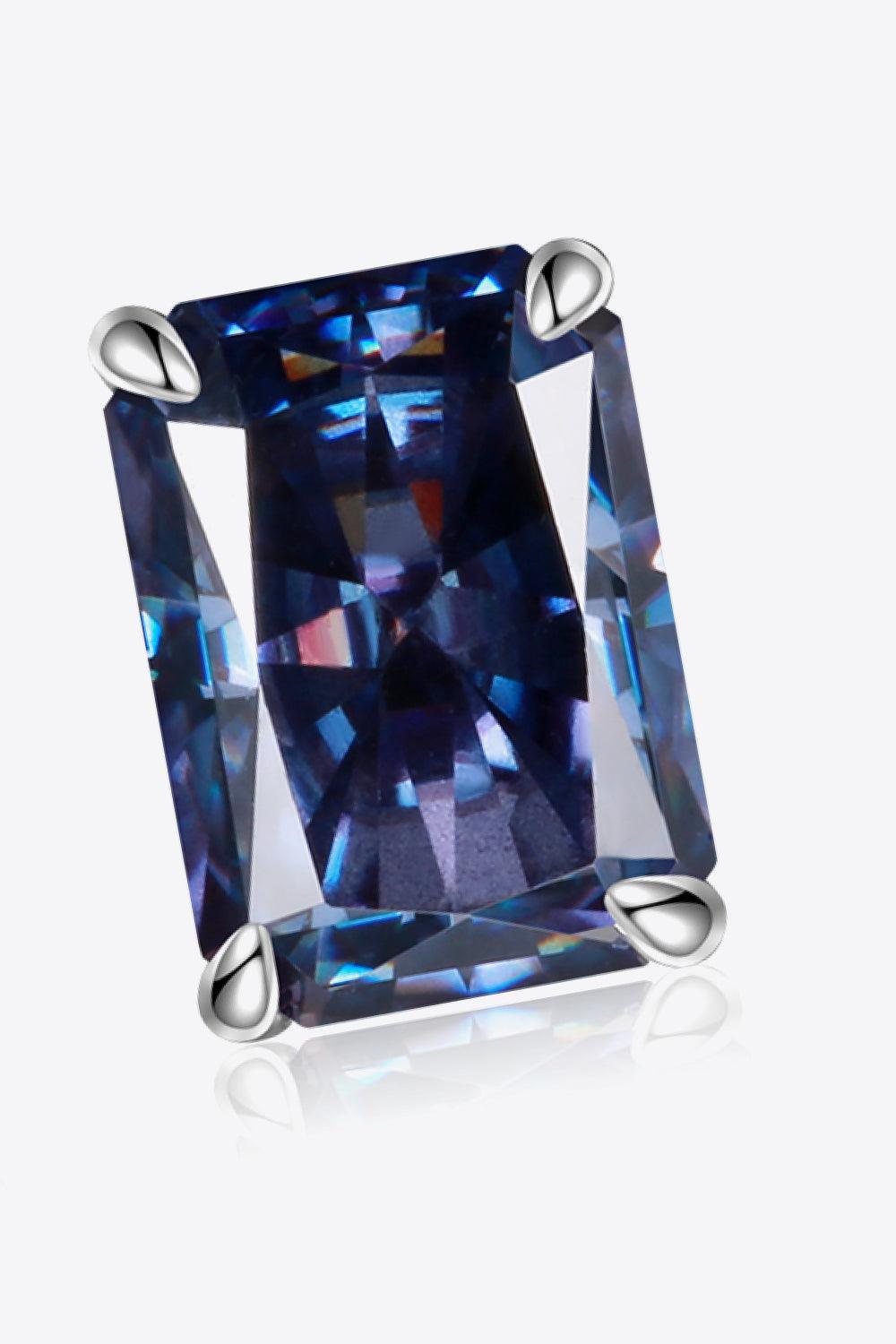 2 Carat Rectangle Moissanite 4-Prong Stud Earrings Carauana Store