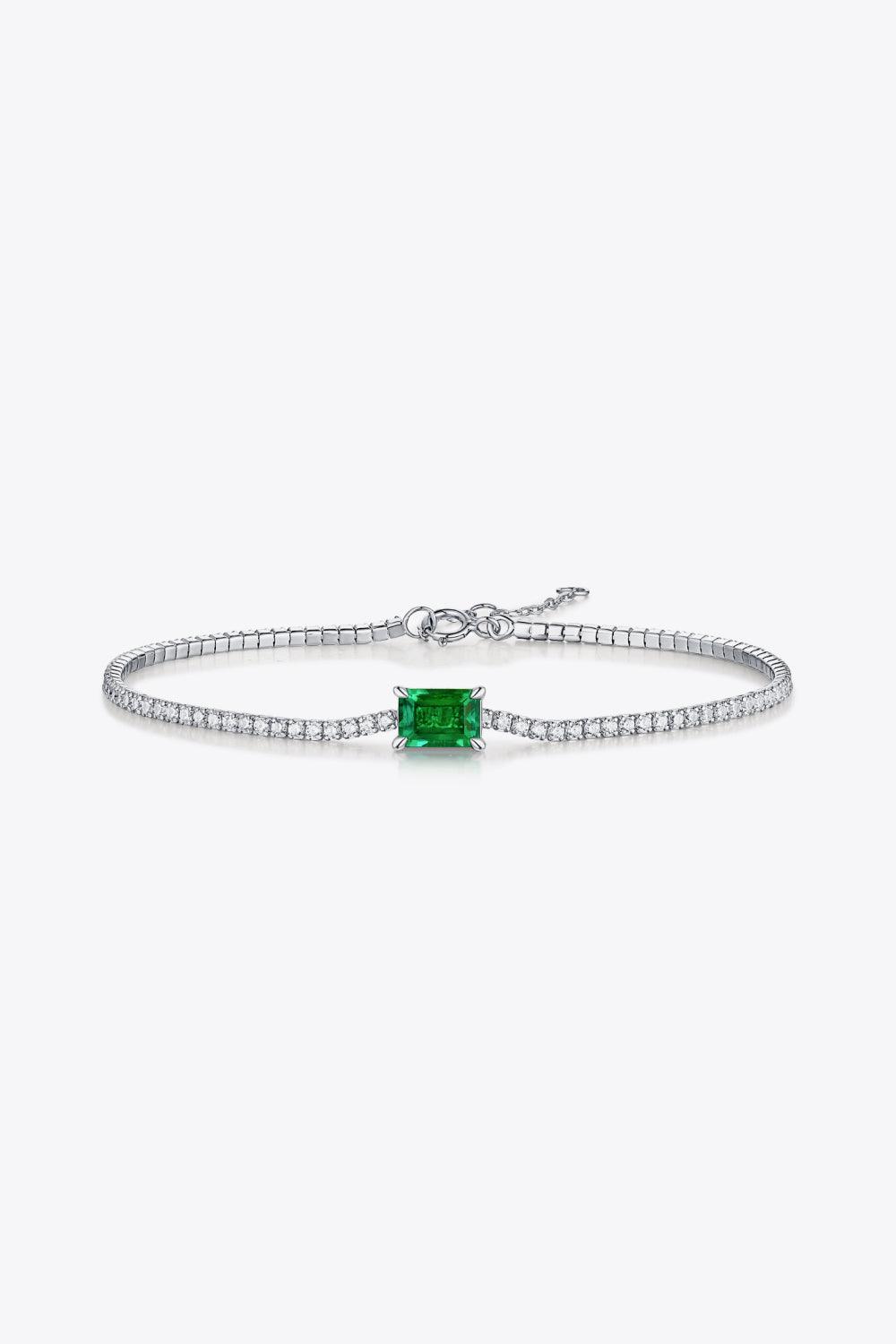 Adored 1 Carat Lab-Grown Emerald Bracelet Carauana Store
