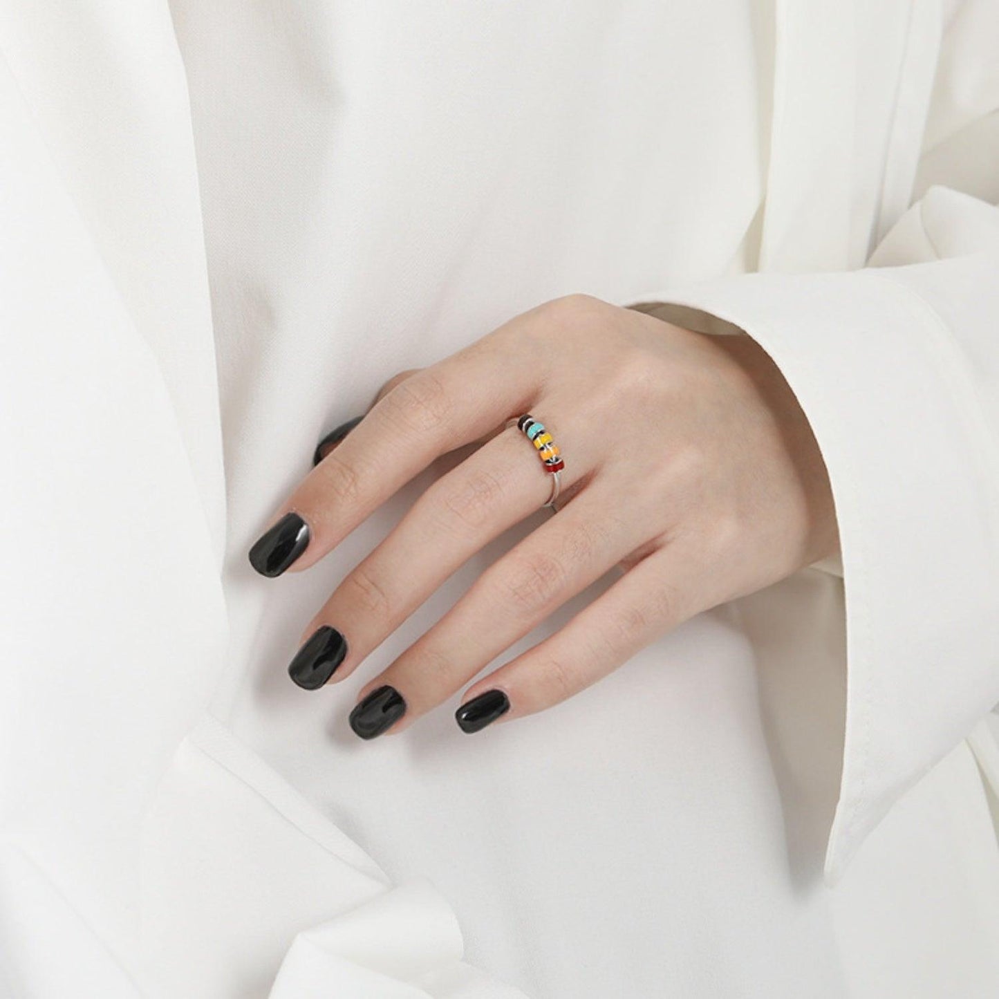 925 Sterling Silver Oil Drip Ring Carauana Store