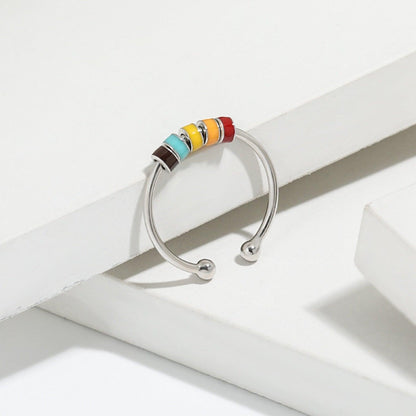 925 Sterling Silver Oil Drip Ring Carauana Store