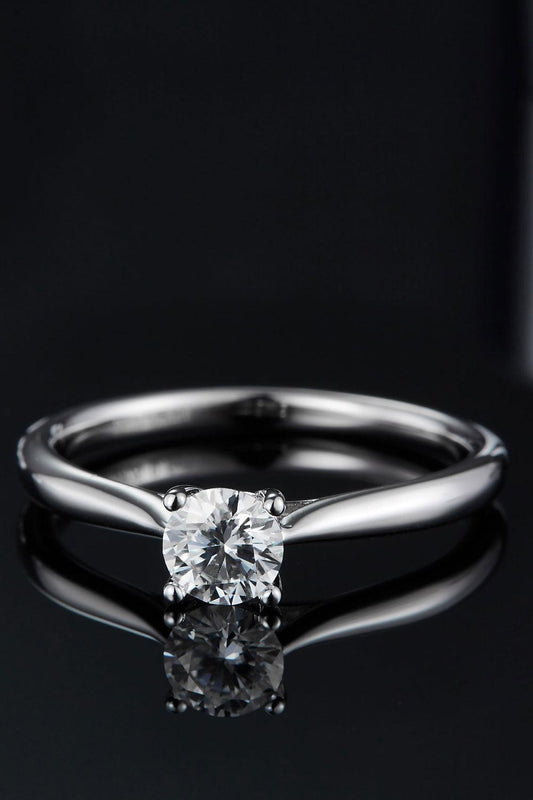 Moissanite 925 Sterling Silver Solitaire Ring Carauana Store