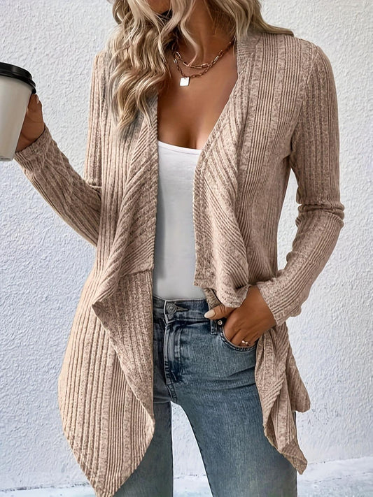 Open Front Long Sleeve Cardigan Carauana Store