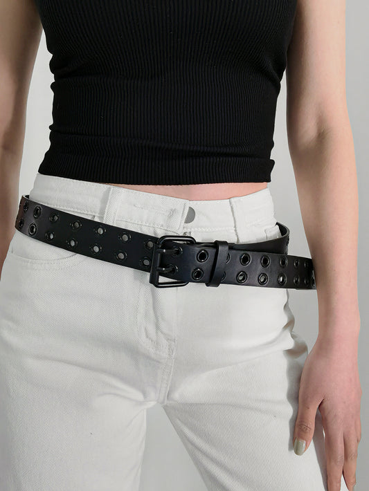 Grommet PU Leather Belt Carauana Store