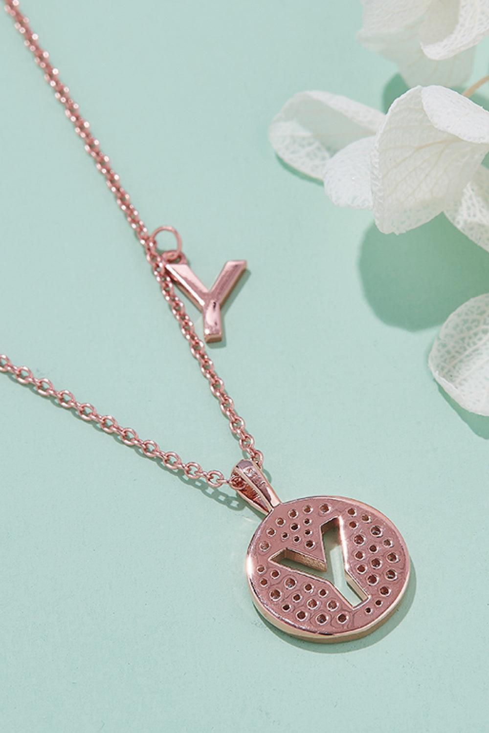 Moissanite U to Z Pendant Necklace Carauana Store