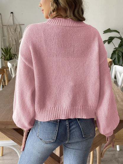 Pearl Open Front Long Sleeve Cardigan Carauana Store