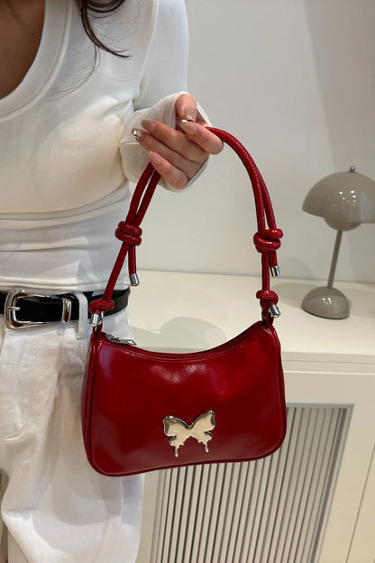 Butterfly PU Leather Knotted Strap Shoulder Bag Carauana Store