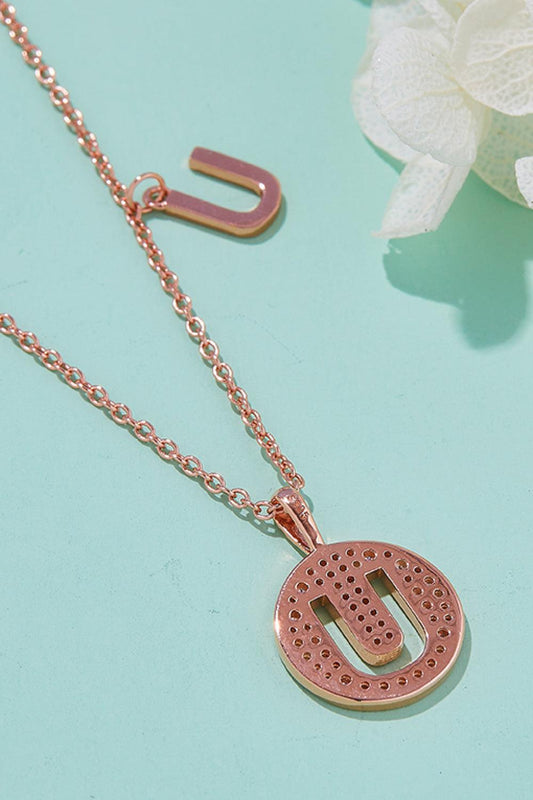 Moissanite U to Z Pendant Necklace Carauana Store