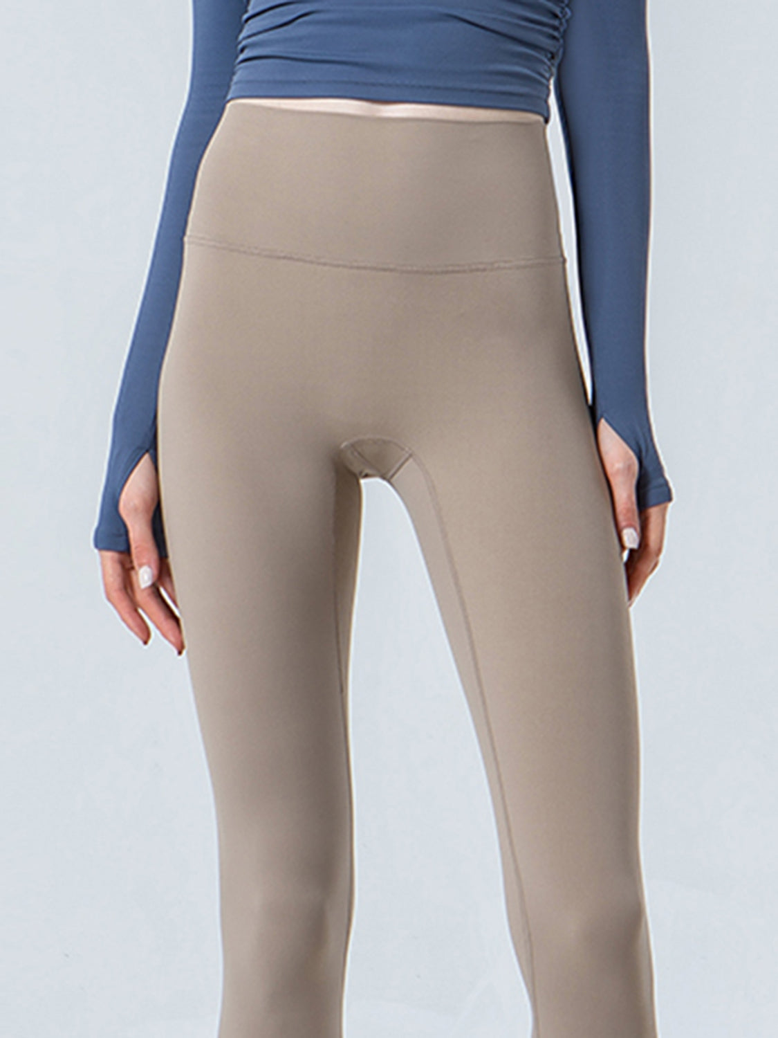 Wide Waistband Cropped Sports Leggings Carauana Store