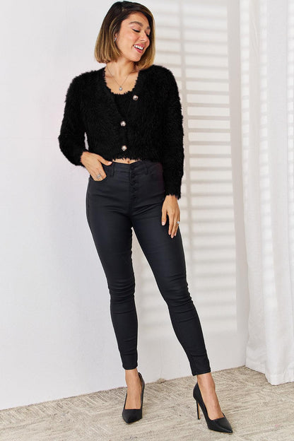 Scoop Neck Vest and Cardigan Sweater Set Carauana Store