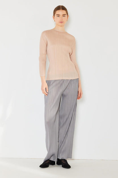 Marina West Swim Pleated Long Sleeve Boatneck Top Carauana Store