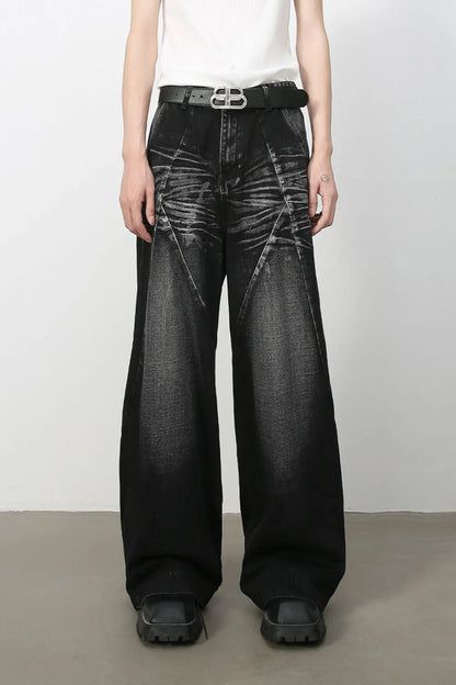 Men's Wide Leg Jeans with Pockets Carauana Store