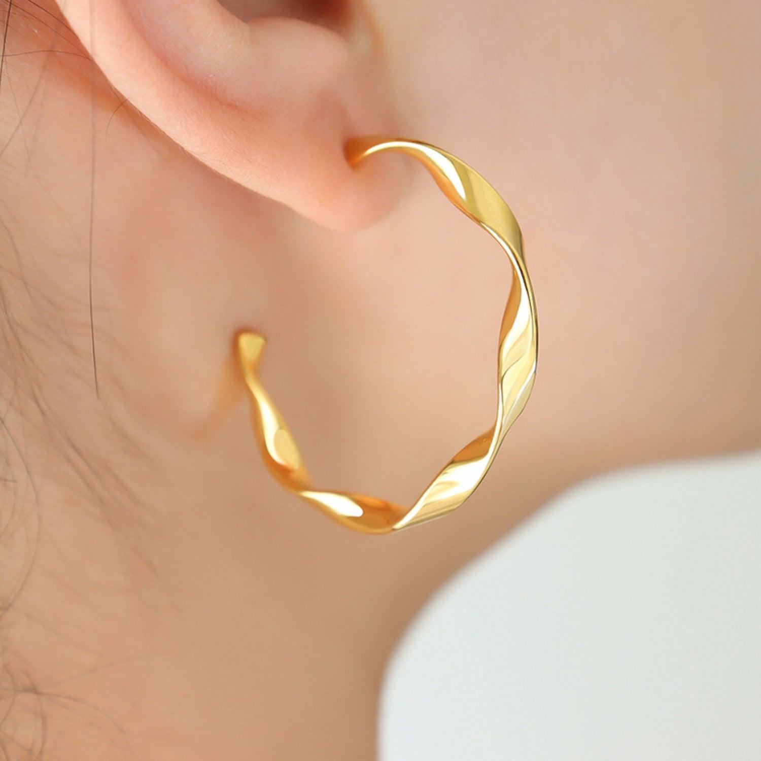 Titanium Steel C-Hoop Earrings Carauana Store