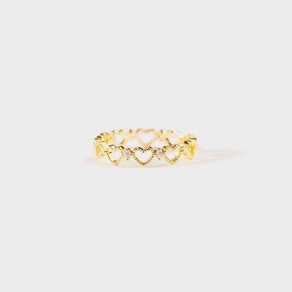 Heart Shape 18K Gold-Plated Ring Carauana Store