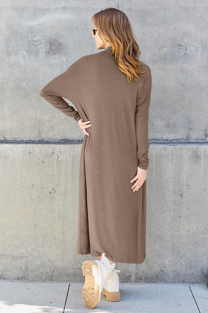 Basic Bae Full Size Open Front Long Sleeve Cover Up Carauana Store