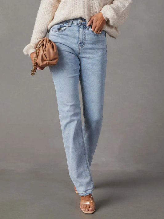 High Rise Jeans with Pockets Carauana Store