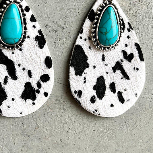 Artificial Turquoise Teardrop Earrings Carauana Store
