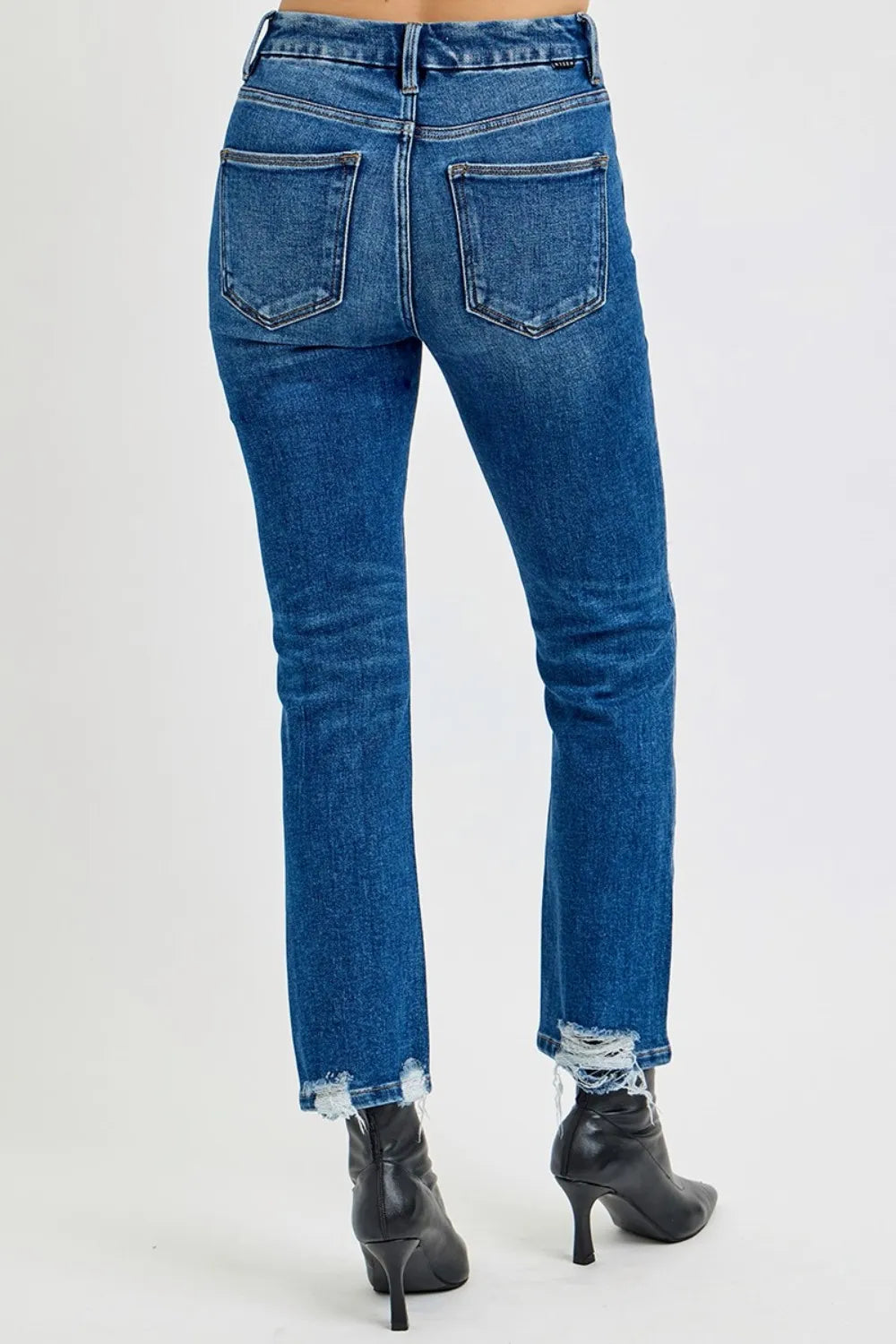 RISEN Full Size High Rise Distressed Crop Straight Jeans Carauana Store