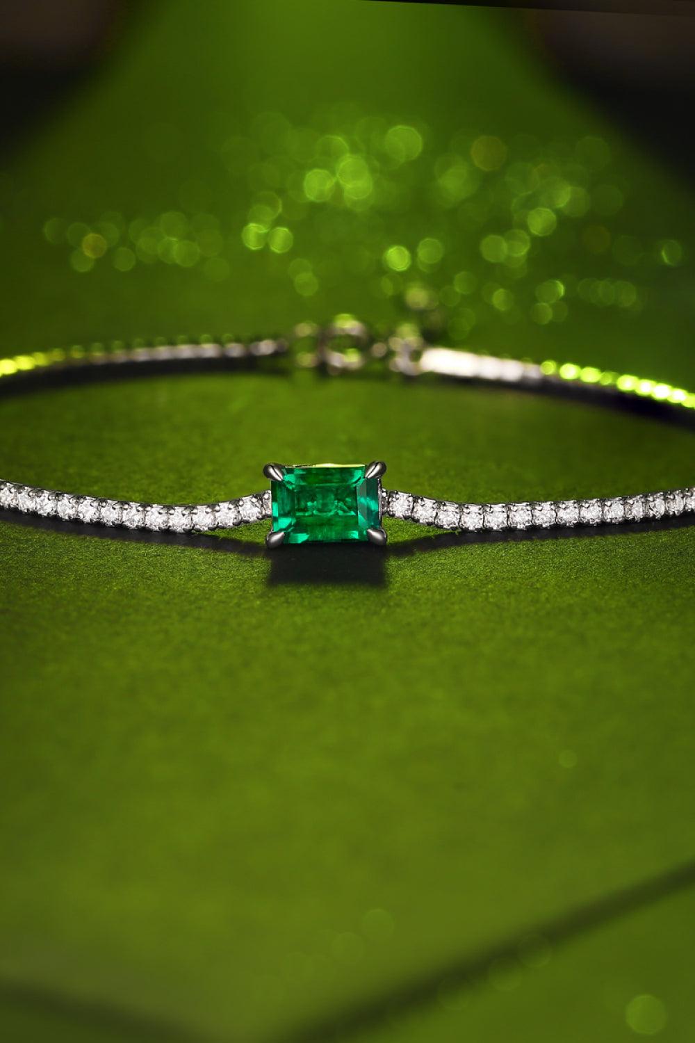 Adored 1 Carat Lab-Grown Emerald Bracelet Carauana Store