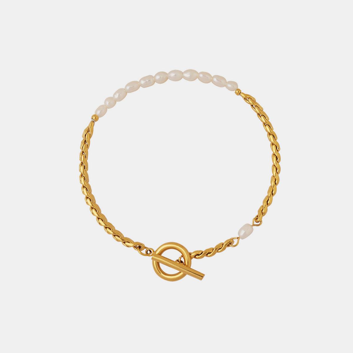 Freshwater Pearl Titanium Steel Bracelet Carauana Store