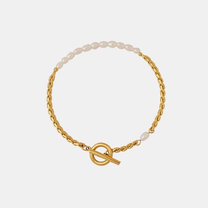 Freshwater Pearl Titanium Steel Bracelet Carauana Store
