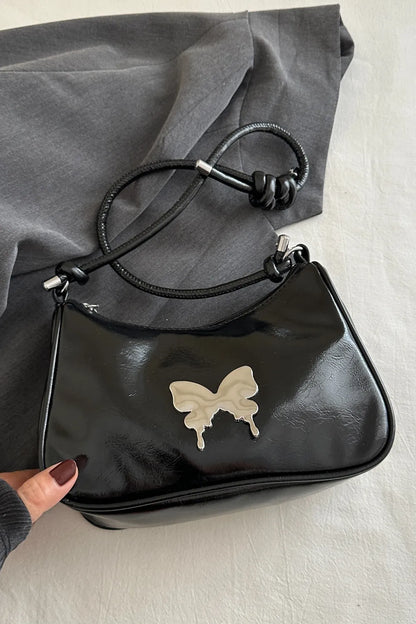 Butterfly PU Leather Knotted Strap Shoulder Bag Carauana Store
