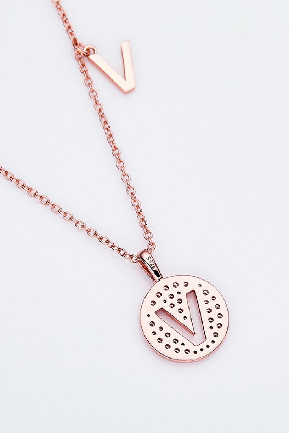 Moissanite U to Z Pendant Necklace Carauana Store