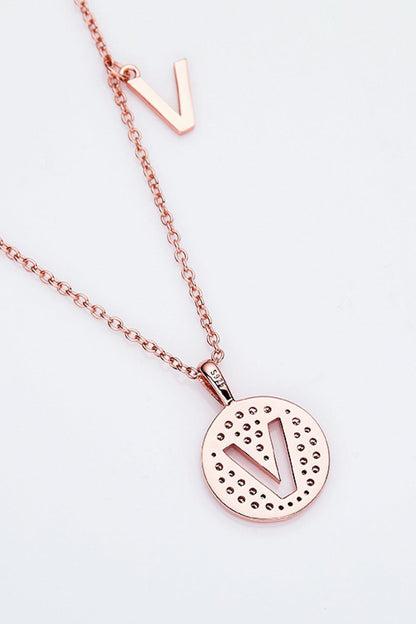 Moissanite U to Z Pendant Necklace Carauana Store