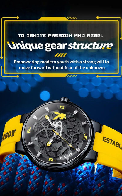 American PlayBoy Fashion Casual Men's Watch - Luxury Waterproof Luminous Quartz Wristwatch High Quality Carauana Store