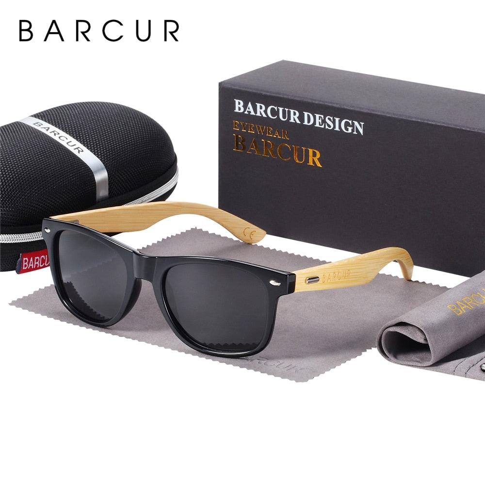 BARCUR Polarized Glasses Bamboo Wood Carauana Store