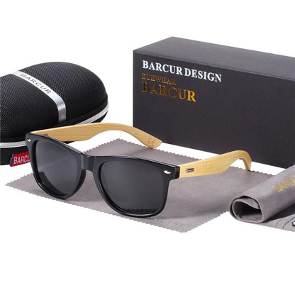 BARCUR Polarized Glasses Bamboo Wood Carauana Store