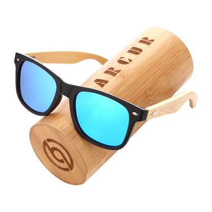 BARCUR Polarized Glasses Bamboo Wood Carauana Store