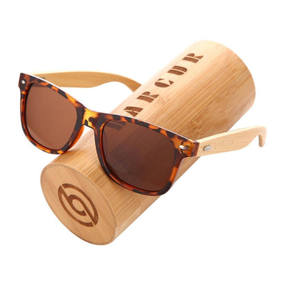 BARCUR Polarized Glasses Bamboo Wood Carauana Store