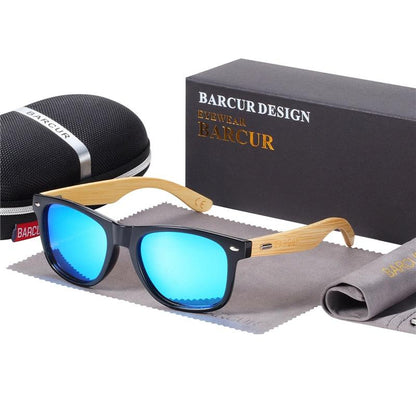 BARCUR Polarized Glasses Bamboo Wood Carauana Store