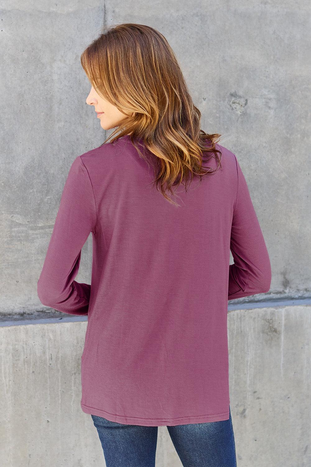 Basic Bae Full Size Round Neck Long Sleeve Top Carauana Store