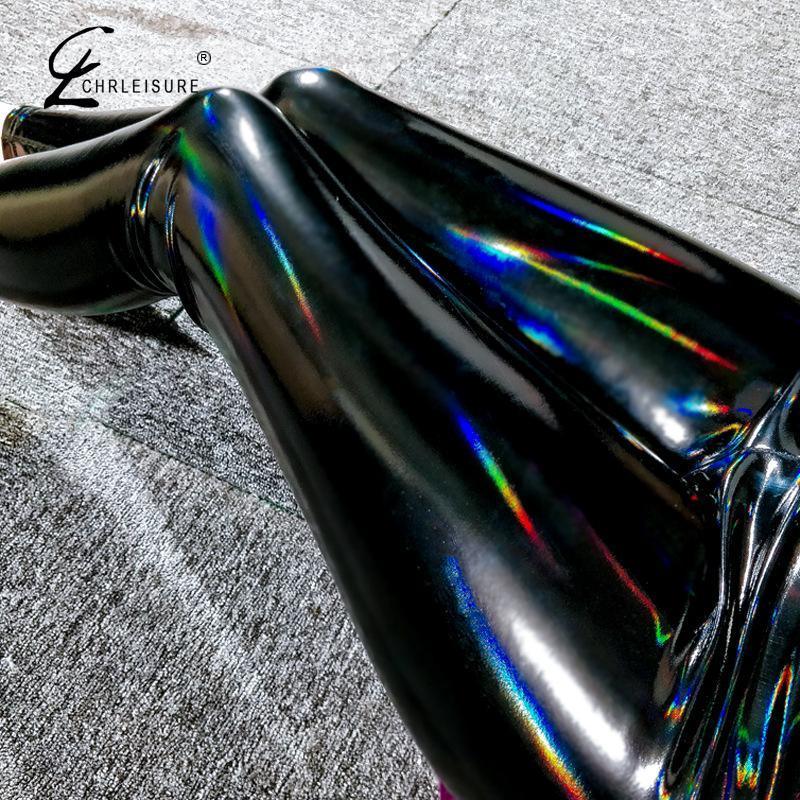 Black Leggings PU Leather Pants High Waist Leather Pants Carauana Store