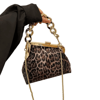 Carauana UNIU Leopard Clutch | Knitted Crossbody Luxury