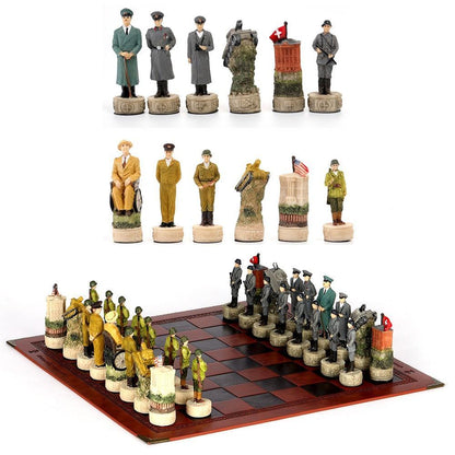 Chess Desktop Intelligence Game Movie Theme Toy Luxury Knight Hand-painted Carauana Store