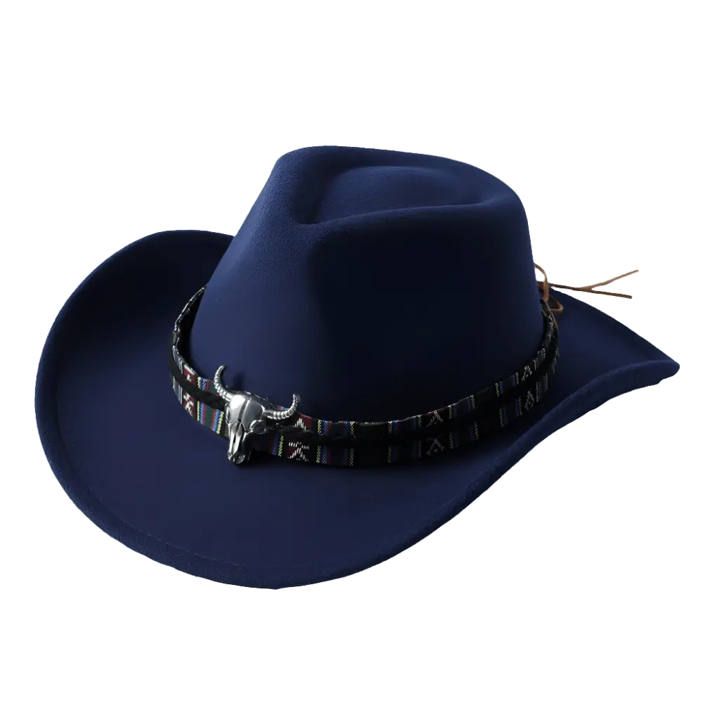 Cowboy hat monochrome felt Men and Women Carauana Store