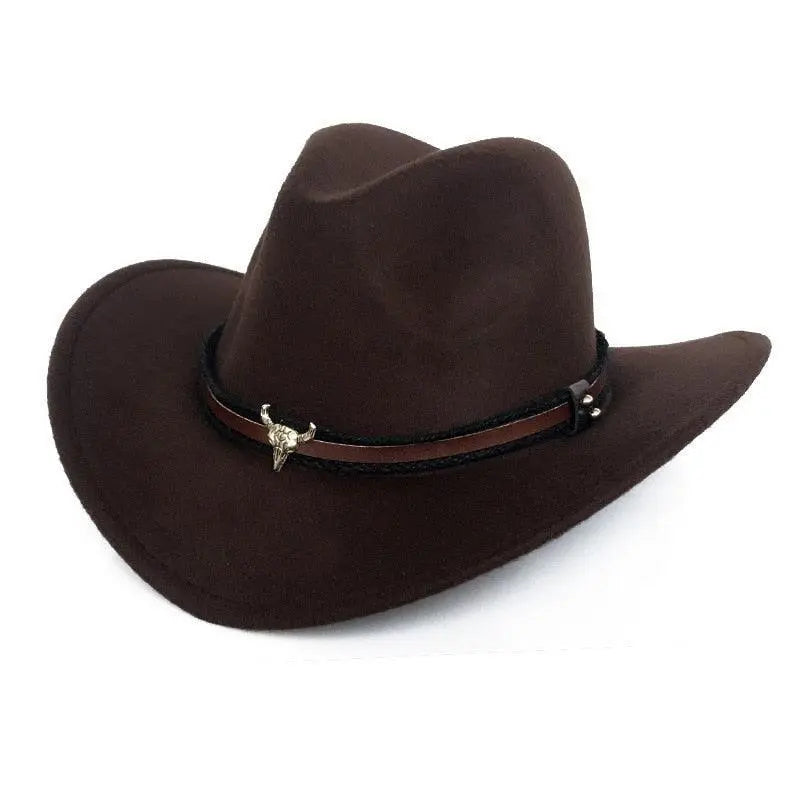 Cowboy hat monochrome felt Men and Women Carauana Store