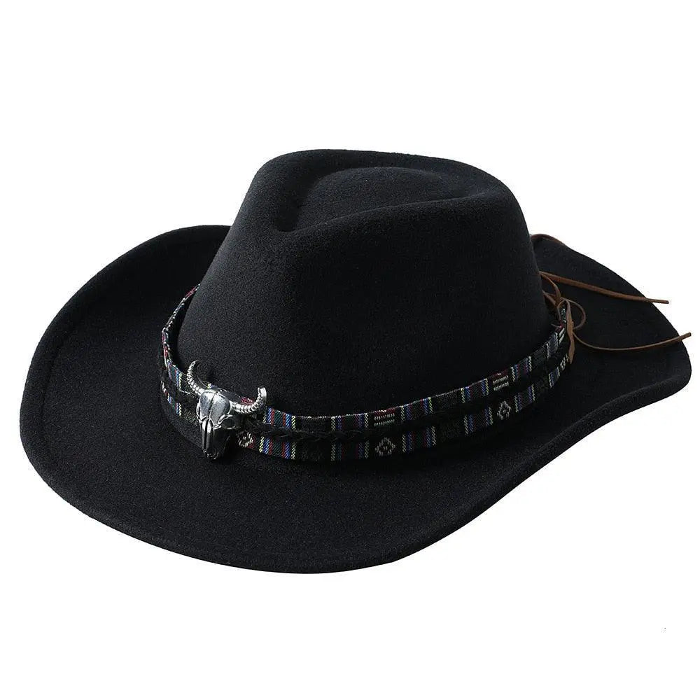 Cowboy hat monochrome felt Men and Women Carauana Store