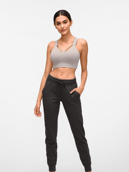 Double Take Tied Joggers with Pockets Carauana Store