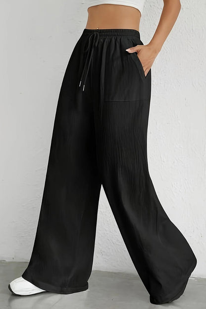 Drawstring Wide Leg Pants Carauana Store